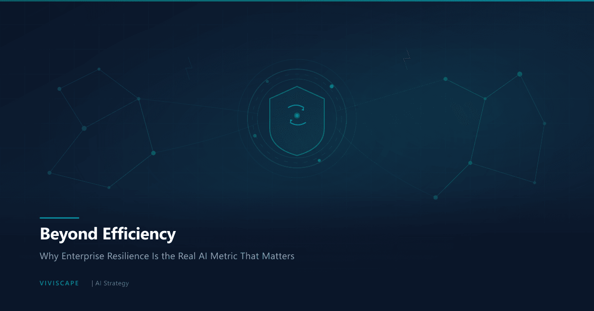 Enterprise resilience and AI systems absorbing disruption in a modern business environment